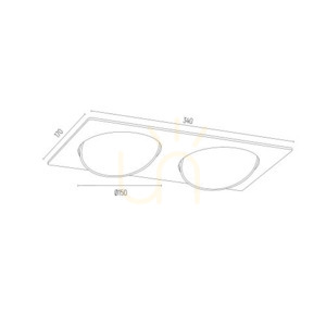 Einbauleuchte ARGON OLIMP PLUS 2-flammig Weiß GU10 AR111 1046 BZ small 3
