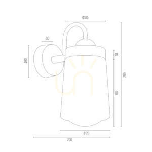Wandleuchte Argon Pasadena rauch chrom E27 IP44 4718 small 5