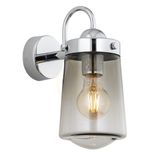 Prüfen Wandleuchte Argon Pasadena rauch chrom E27 IP44 4718