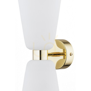 Wandleuchte ARGON RENO 2-flammig opal matt Messing E14 1034 small 2