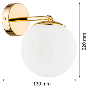 Wandleuchte ARGON SATELITE PLUS Opal-Matt Messing 4744 small 10