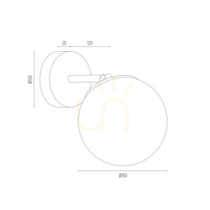 Wandleuchte ARGON SATELITE PLUS Opal-Matt Messing 4744 small 11