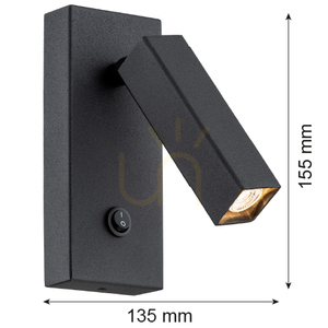 Wandleuchte ARGON ROCK schwarz G9 4723 small 2