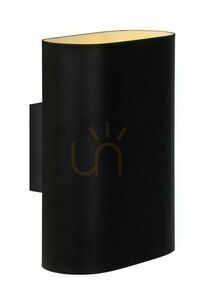 Wandleuchte Lucide OVALIS schwarz Metall 2-flammig 12219/02/30 small 0
