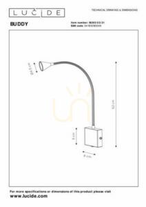Wandleuchte Lucide BUDDY LED Weiß Silber 3W 4000K 18293/03/31 small 7