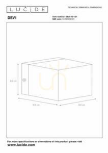 Wandleuchte Lucide DEVI weiß Aluminium G9 09201/01/31 small 4