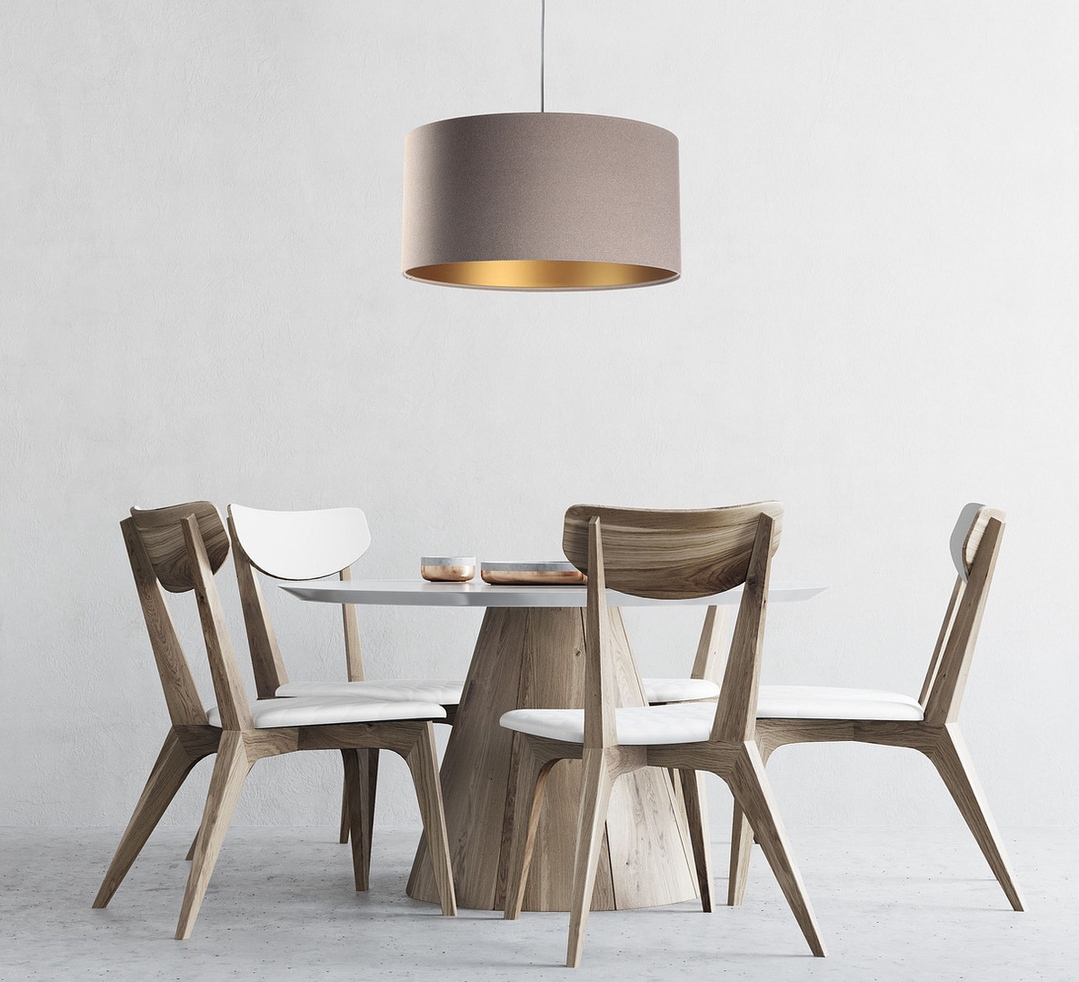 Taklampa för matsal Läder E27 60W stoppad, beige, guld