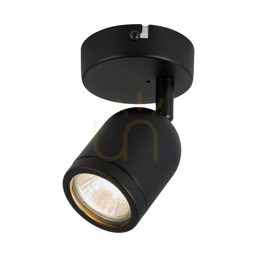 Schwarze Wandleuchte Porter 1 Xgu10 IP44 IP44