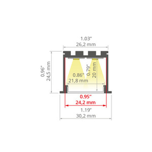 LED LOKOM Aluminiumprofil schwarz eloxiert 2m Unterputzmontage 4 LED LOKOM Aluminiumprofil schwarz eloxiert 2m Unterputzmontage small 4