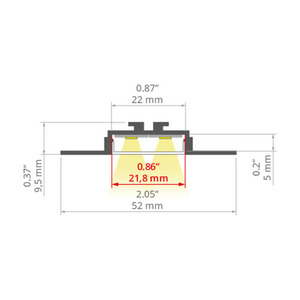 LED OPAC-30 Aluminiumprofil eloxiert silber 2m small 3