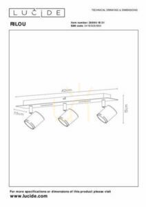 Strahler Lucide RILOU weiß 3-flammig LED GU10 26994/15/31 small 3
