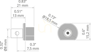 Stromleitende Endkappe KLUŚ OLEK C28212C02, grau small 4