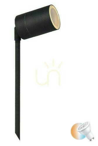 Prüfen Außenstrahler Lucide ARNE-LED schwarz Edelstahl GU10 IP44 14868/05/30