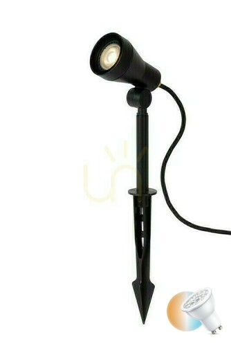 Prüfen Außenstrahler Lucide SPIKE LED schwarz 5W GU10 IP54 27882/05/30