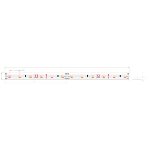 Prüfen LED-Streifen Kluś K-27-1210-24V 2700 K 4,8 W/m 340 lm/m CRI 90+ 24 V