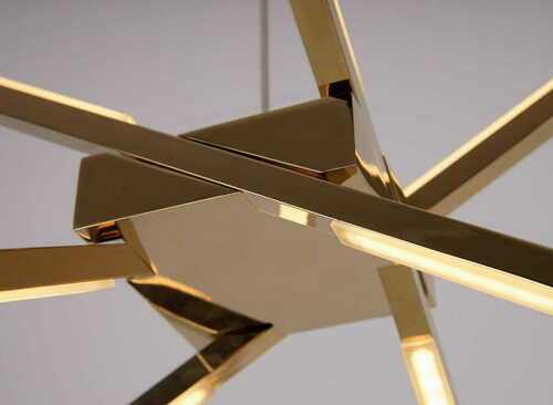 Prüfen Pendelleuchte Max Light Spider P0457 Gold LED 114 cm