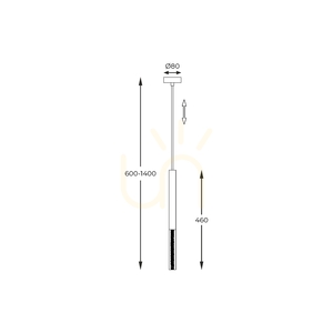 Zuma Line ONE P0461-01E-P7P7 LED-Pendelleuchte, mattschwarz, 5 W, 3000 K small 2