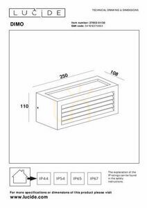 Außenwandleuchte Lucide DIMO anthrazit Aluminium E27 IP54 27853/01/30 small 2