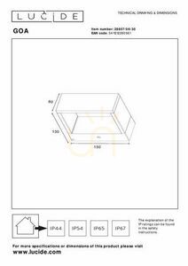 Außenwandleuchte Lucide GOA LED Anthrazit Aluminium IP54 28857/06/30 small 6