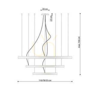 Kronleuchter RIO 3 55/78/110 schwarz 3000K Thoro small 6