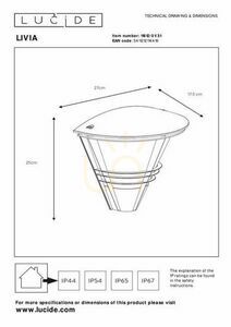 Außenwandleuchte Lucide LIVIA weiß Aluminium IP44 E27 11812/01/31 small 3