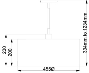 Balance 1 Light Pendelleuchte - Braunes und poliertes Messing Elstead small 1