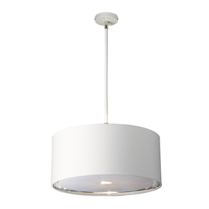 Balance 1 Light Pendelleuchte - Weiß und poliertes Nickel Elstead small 0