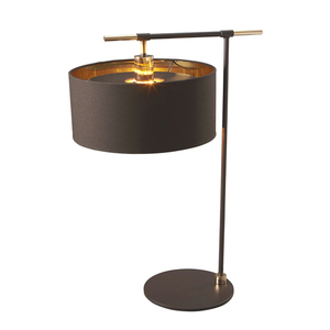 Balance 1 Light Tischlampe - Braun und poliertes Messing Elstead small 0