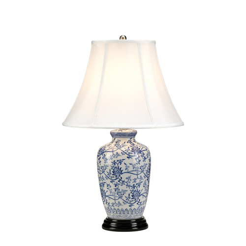 Prüfen Blue Ginger Jar 1 Light Tischlampe Elstead