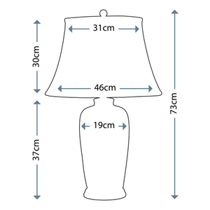 Blaue traditionelle 1-Licht-Tischlampe Elstead small 5