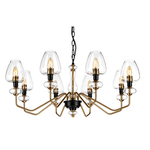 Armand 8-Licht-Kronleuchter – Altmessing Elstead small 1