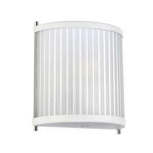 Corona 1 Light Wandleuchte - Weiß poliertes Nickel Elstead small 1