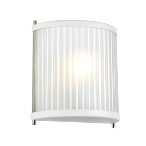 Corona 1 Light Wandleuchte - Weiß poliertes Nickel Elstead small 0