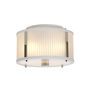 Corona 2-Licht-Anhänger - Weiß poliertes Nickel Elstead small 2