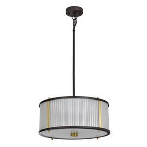 Corona 3 Leuchtende Pendelleuchte - Museum Bronze Elstead small 1