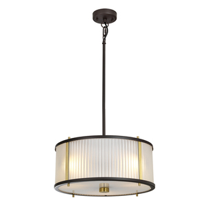 Corona 3 Leuchtende Pendelleuchte - Museum Bronze Elstead small 0