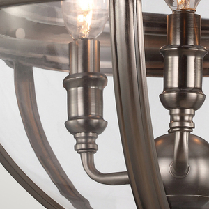 Adams 3-Licht-Hängeleuchter – Antik-Nickel-Elstead small 5