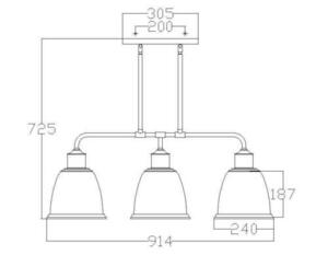 Hobson 3 Light Island Chandelier Satin Nickel Elstead small 5