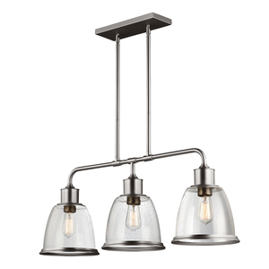 Hobson 3 Light Island Chandelier Satin Nickel Elstead small 0