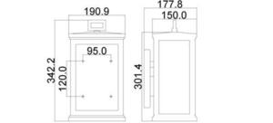 Roscoe 1 Light Medium Wandlaterne Elstead small 4