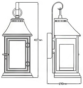 Shepherd 1 Licht Kleine Wandlaterne Elstead small 3