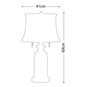 Stateroom 2 Light Tischlampe - Bali Messing Elstead small 1