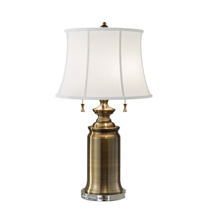 Stateroom 2 Light Tischlampe - Bali Messing Elstead small 0