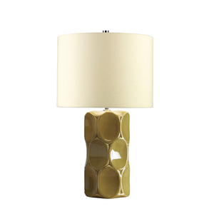 Grüne Retro 1-Licht-Tischlampe Elstead small 0