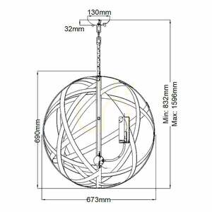 Carson 5 Light Outdoor Kronleuchter Elstead small 8