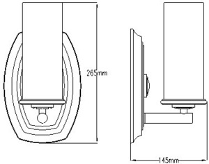 Dakota 1 Light Wandleuchte Elstead small 1