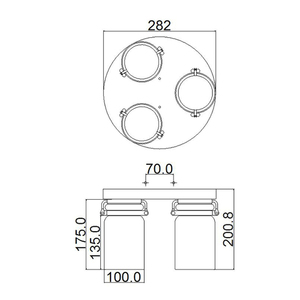 Brinley 3 Plafond - gebürstetes Nickel Elstead small 4