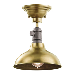Cobson 1 Licht Mini Pendelleuchte - Naturmessing Elstead small 1