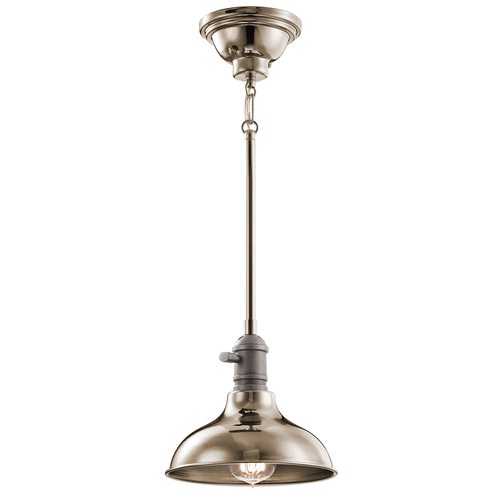 Prüfen Cobson 1 Light Mini Pendelleuchte - Nickel poliert Elstead