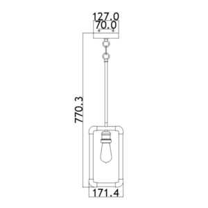 Imahn 1 Light Mini Pendelleuchte Elstead. small 3